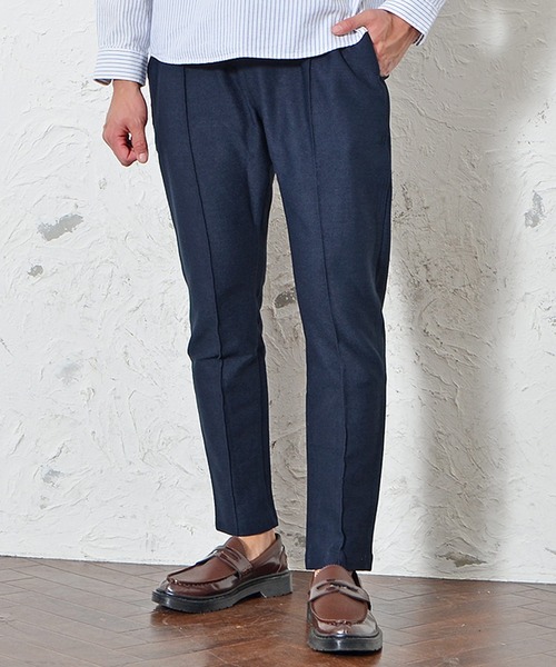 JOKER（ジョーカー）の「【JOKER】カルゼ素材ピンタックスラックス（スラックス・メンズ・チャコール/ブラック/ブラウン/ネイビー・L/XL/M）」の4枚目の写真