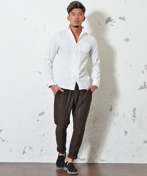 JOKER（ジョーカー）の「【JOKER】カルゼ素材ピンタックスラックス（スラックス・メンズ・チャコール/ブラック/ブラウン/ネイビー・L/XL/M）」の10枚目の写真