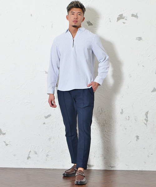 JOKER（ジョーカー）の「【JOKER】カルゼ素材ピンタックスラックス（スラックス・メンズ・チャコール/ブラック/ブラウン/ネイビー・L/XL/M）」の9枚目の写真