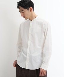 417 EDIFICE | OVER NIGHT DRY ストレッチノーカラーシャツ(シャツ/ブラウス)