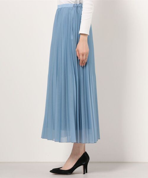 NARACAMICIE（ナラカミーチェ）の「変形プリーツスカート（スカート・レディース・ベージュ/ブルー・MEDIUM）」の9枚目の写真