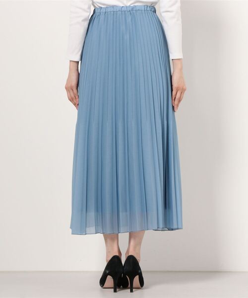 NARACAMICIE（ナラカミーチェ）の「変形プリーツスカート（スカート・レディース・ベージュ/ブルー・MEDIUM）」の5枚目の写真