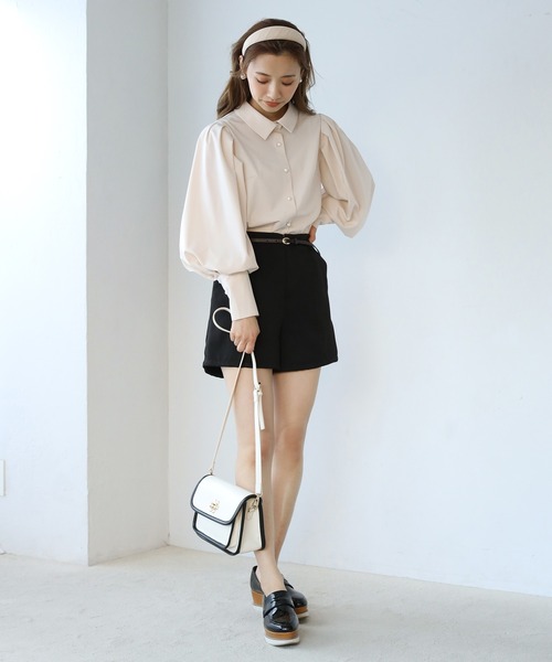 one after another NICE CLAUP(ワンアフターアナザーナイスクラップ)の「パールボタンブラウス(シャツ/ブラウス・レディース・ベージュ/オフホワイト/アイボリー/ストライプ・FREE)」の18枚目の写真