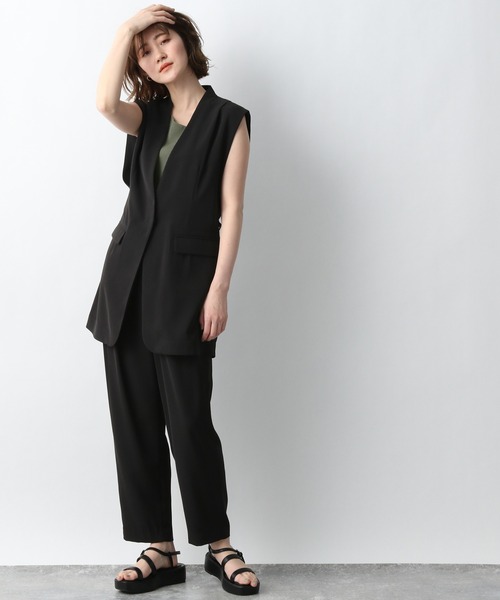 A part by（アパートバイ）の「Po/Vノーカラーベスト　938548（ベスト・レディース・ブラック/アイボリー/グレー系その他5・FREE）」の8枚目の写真