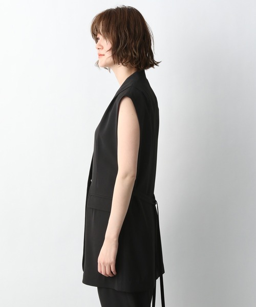 A part by（アパートバイ）の「Po/Vノーカラーベスト　938548（ベスト・レディース・ブラック/アイボリー/グレー系その他5・FREE）」の4枚目の写真