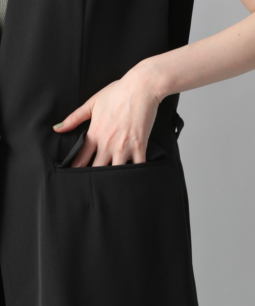 A part by（アパートバイ）の「Po/Vノーカラーベスト　938548（ベスト・レディース・ブラック/アイボリー/グレー系その他5・FREE）」の12枚目の写真