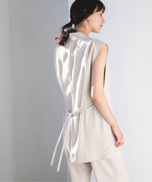 A part by（アパートバイ）の「Po/Vノーカラーベスト　938548（ベスト・レディース・ブラック/アイボリー/グレー系その他5・FREE）」の21枚目の写真