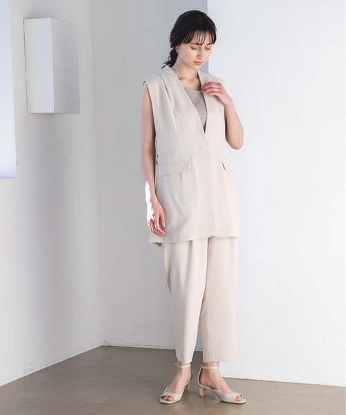 A part by（アパートバイ）の「Po/Vノーカラーベスト　938548（ベスト・レディース・ブラック/アイボリー/グレー系その他5・FREE）」の22枚目の写真