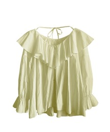 【NOMAE】ラッフルショートブラウス