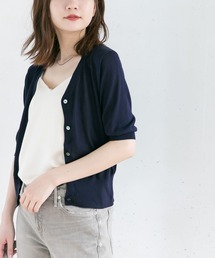 URBAN RESEARCH ROSSO | 5分袖Vネックカーディガン(カーディガン/ボレロ)