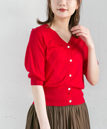 URBAN RESEARCH ROSSO | 5分袖Vネックカーディガン(カーディガン/ボレロ)