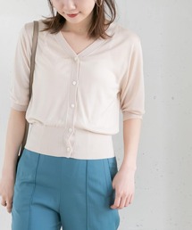 URBAN RESEARCH ROSSO | 5分袖Vネックカーディガン(カーディガン/ボレロ)