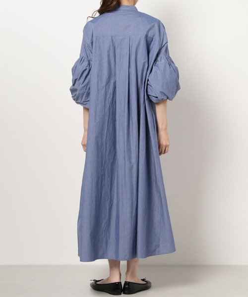 Vivienne Westwood（ヴィヴィアンウエストウッド）の「バルーン袖シャツドレス（ワンピース・レディース・ブラック/ブルー・FREE）」の3枚目の写真