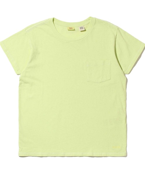 Levi's(リーバイス)の「ARLO GARMENT DYE CREW SHADOW LIME GARME(Tシャツ/カットソー・レディース・グリーン・L/M/S/XS)」の1枚目の写真