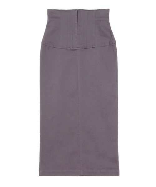 LAGUNAMOON(ラグナムーン)の「ウエストステッチデザインタイトスカート(スカート・レディース・グレー/ブラウン/ベージュ・SMALL/MEDIUM)」の2枚目の写真