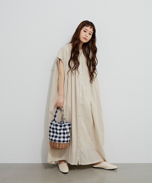 タグ付き　定価15180円　 美品　milk ギンガムチェック　カゴバッグ MILK カゴバッグ チェリー ギンガムチェック リボン ブラウン