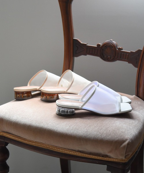 sango(sango)の「シアーロークリアヒールサンダル(サンダル・レディース・ホワイト/ブラック/ダークブラウン/ベージュ/グレイッシュベージュ/ベージュ系その他/ベージュ系その他2/ブラック系その他/ブラウン系その他/ホワイト系その他・SS/S/M/L/LL/3L)」の3枚目の写真