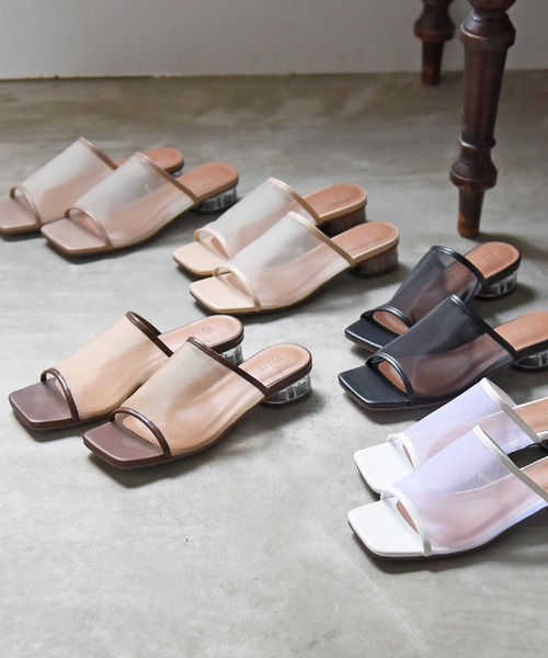 sango(sango)の「シアーロークリアヒールサンダル(サンダル・レディース・ホワイト/ブラック/ダークブラウン/ベージュ/グレイッシュベージュ/ベージュ系その他/ベージュ系その他2/ブラック系その他/ブラウン系その他/ホワイト系その他・SS/S/M/L/LL/3L)」の8枚目の写真