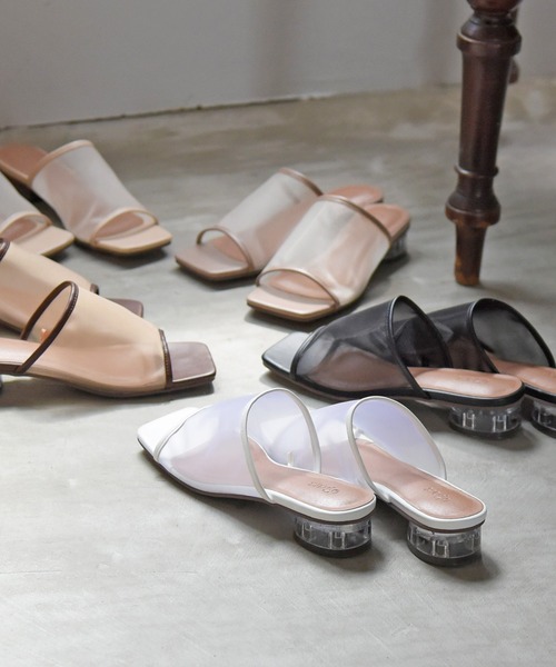 sango(sango)の「シアーロークリアヒールサンダル(サンダル・レディース・ホワイト/ブラック/ダークブラウン/ベージュ/グレイッシュベージュ/ベージュ系その他/ベージュ系その他2/ブラック系その他/ブラウン系その他/ホワイト系その他・SS/S/M/L/LL/3L)」の18枚目の写真