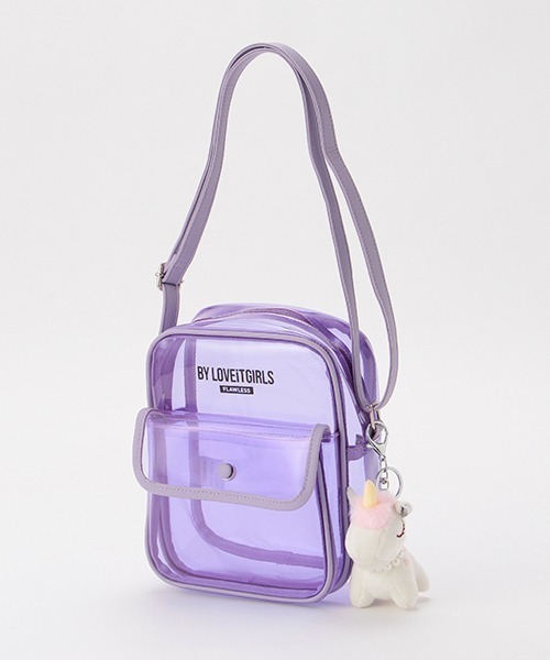 by LOVEiT（バイラビット）の「ユニコーンつきPVCショルダーバッグ（ショルダーバッグ・キッズ・オフホワイト/パープル・FREE）」の2枚目の写真