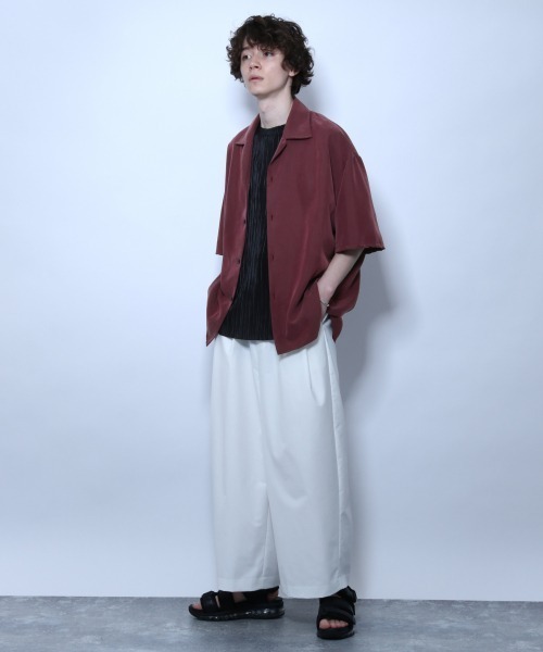 HARE（ハレ）の「プリーツプルオーバー(HARE)（Tシャツ/カットソー・メンズ・ブラック/グリーン/オフホワイト・FREE）」の14枚目の写真