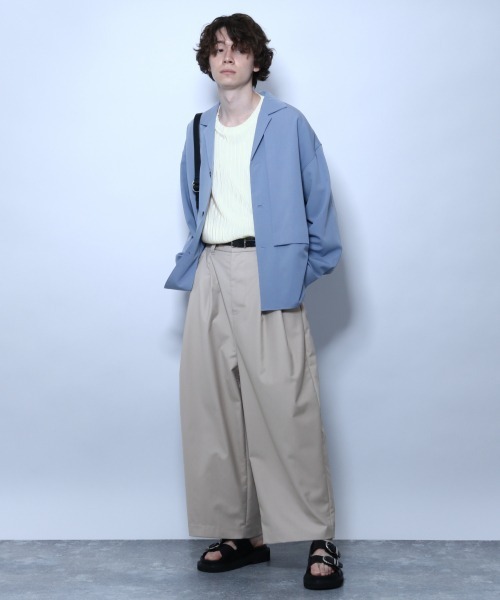 HARE（ハレ）の「プリーツプルオーバー(HARE)（Tシャツ/カットソー・メンズ・ブラック/グリーン/オフホワイト・FREE）」の12枚目の写真