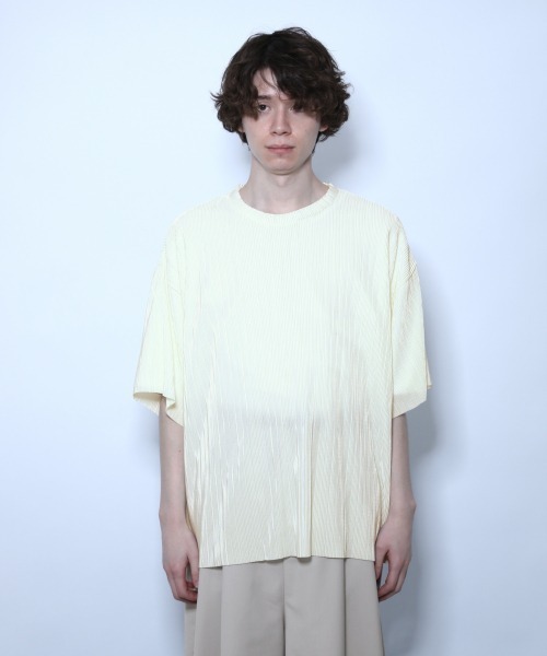 HARE（ハレ）の「プリーツプルオーバー(HARE)（Tシャツ/カットソー・メンズ・ブラック/グリーン/オフホワイト・FREE）」の18枚目の写真