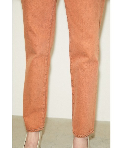 THROW by SLY（スローバイスライ）の「THROW BLEACH JW BOYS/PT-E ジャスト ウエスト ボーイズ デニム（デニムパンツ・レディース・オレンジ/ライトグレー・23inch/26inch/27inch/24inch/25inch）」の8枚目の写真