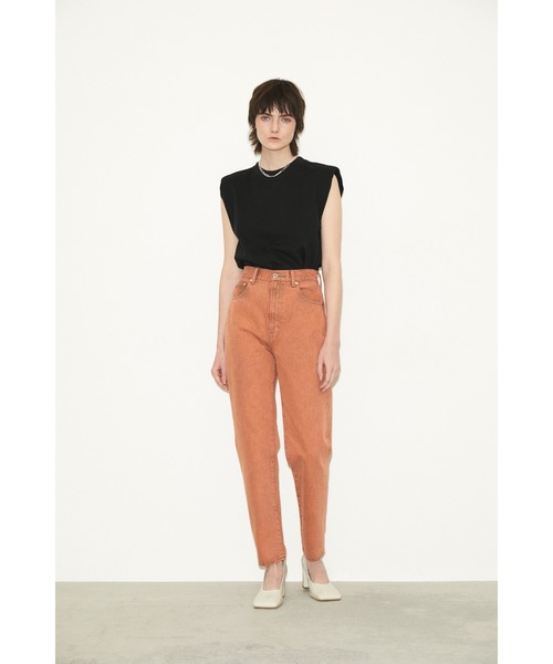 THROW by SLY（スローバイスライ）の「THROW BLEACH JW BOYS/PT-E ジャスト ウエスト ボーイズ デニム（デニムパンツ・レディース・オレンジ/ライトグレー・23inch/26inch/27inch/24inch/25inch）」の16枚目の写真