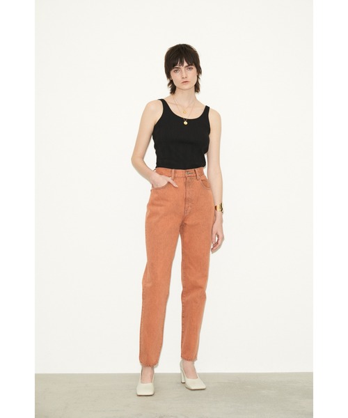 THROW by SLY（スローバイスライ）の「THROW BLEACH JW BOYS/PT-E ジャスト ウエスト ボーイズ デニム（デニムパンツ・レディース・オレンジ/ライトグレー・23inch/26inch/27inch/24inch/25inch）」の17枚目の写真