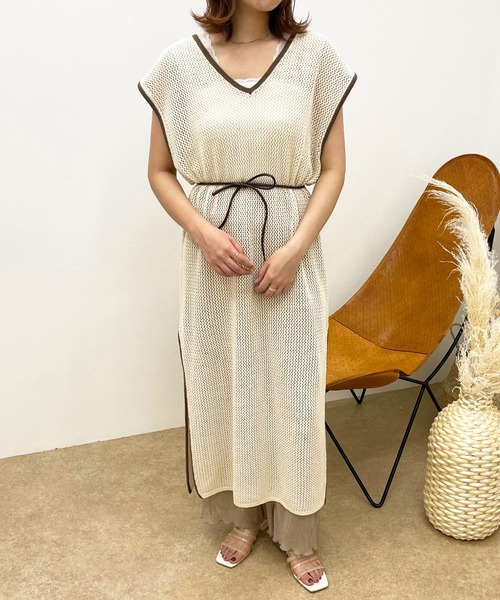 apres jour clair(アプレジュールクレア)の「【apres jour clair】透かし編みワンピース【ZOZOTOWN限定アイテム】(ワンピース・レディース・ベージュ/アイボリー/その他・X-LARGE/フリー)」の13枚目の写真