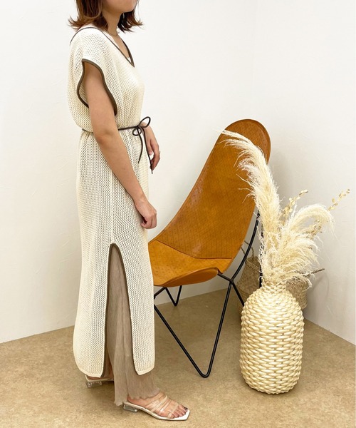 apres jour clair(アプレジュールクレア)の「【apres jour clair】透かし編みワンピース【ZOZOTOWN限定アイテム】(ワンピース・レディース・ベージュ/アイボリー/その他・X-LARGE/フリー)」の16枚目の写真