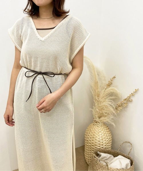 apres jour clair(アプレジュールクレア)の「【apres jour clair】透かし編みワンピース【ZOZOTOWN限定アイテム】(ワンピース・レディース・ベージュ/アイボリー/その他・X-LARGE/フリー)」の10枚目の写真