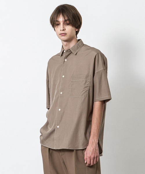SLICK(スリック)の「リヨセルコットンドロップショルダーステッチワークシャツ(シャツ/ブラウス・メンズ・ブラック/ベージュ/アイボリー・1/2/3)」の19枚目の写真
