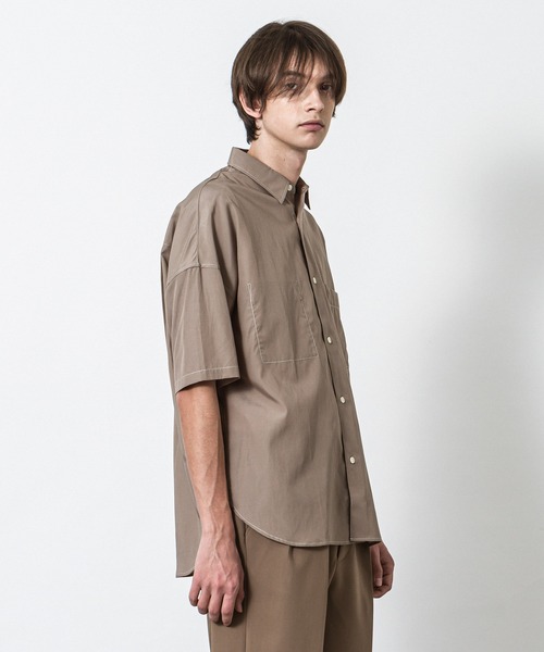 SLICK(スリック)の「リヨセルコットンドロップショルダーステッチワークシャツ(シャツ/ブラウス・メンズ・ブラック/ベージュ/アイボリー・1/2/3)」の20枚目の写真