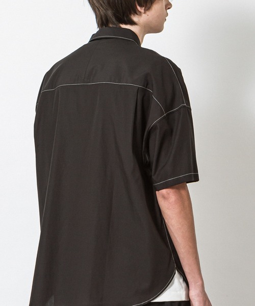 SLICK(スリック)の「リヨセルコットンドロップショルダーステッチワークシャツ(シャツ/ブラウス・メンズ・ブラック/ベージュ/アイボリー・1/2/3)」の16枚目の写真