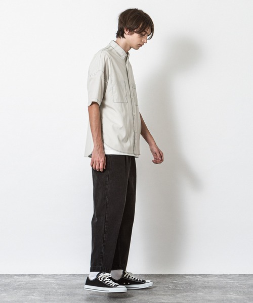 SLICK(スリック)の「リヨセルコットンドロップショルダーステッチワークシャツ(シャツ/ブラウス・メンズ・ブラック/ベージュ/アイボリー・1/2/3)」の11枚目の写真