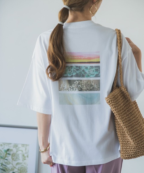 ITEMS URBANRESEARCH（アイテムズ アーバンリサーチ）の「ルーズプリントTシャツ（Tシャツ/カットソー・レディース・チャコールグレー/オフホワイト/グレー系その他・FREE）」の10枚目の写真