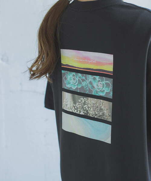 ITEMS URBANRESEARCH（アイテムズ アーバンリサーチ）の「ルーズプリントTシャツ（Tシャツ/カットソー・レディース・チャコールグレー/オフホワイト/グレー系その他・FREE）」の16枚目の写真