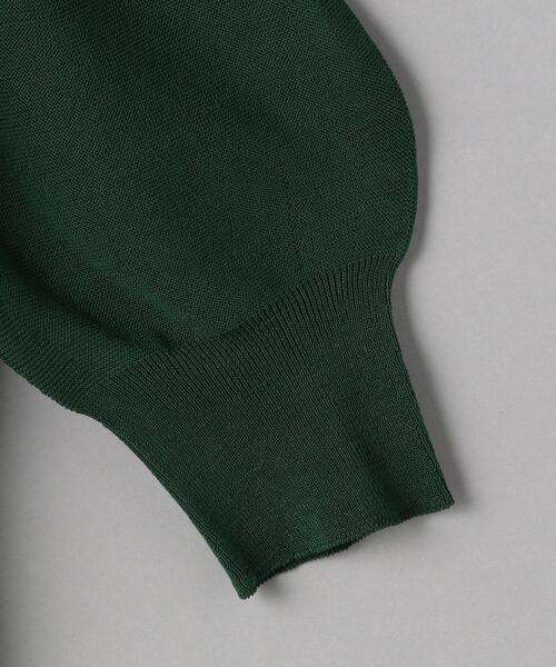 BEAUTY&YOUTH UNITED ARROWS（ビューティーアンドユースユナイテッドアローズ）の「BY ホールガーメント バックボリュームVネック6分袖ニット -ウォッシャブル-（ニット/セーター・レディース・ブラック/オフホワイト/ケリー・FREE）」の17枚目の写真