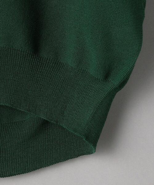 BEAUTY&YOUTH UNITED ARROWS（ビューティーアンドユースユナイテッドアローズ）の「BY ホールガーメント バックボリュームVネック6分袖ニット -ウォッシャブル-（ニット/セーター・レディース・ブラック/オフホワイト/ケリー・FREE）」の16枚目の写真