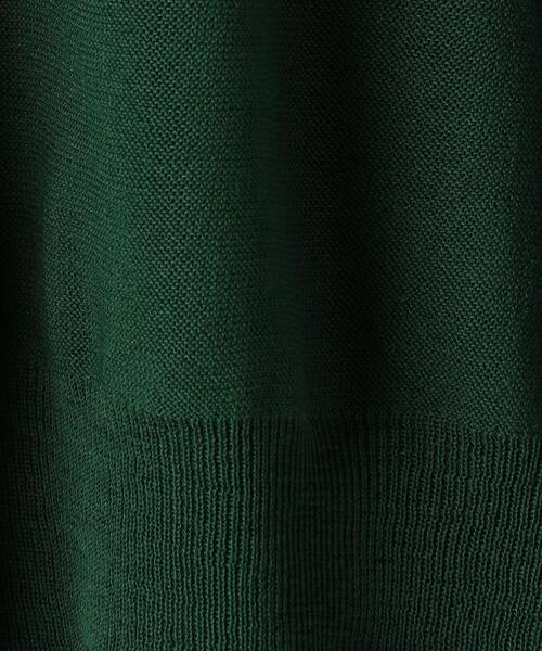 BEAUTY&YOUTH UNITED ARROWS（ビューティーアンドユースユナイテッドアローズ）の「BY ホールガーメント バックボリュームVネック6分袖ニット -ウォッシャブル-（ニット/セーター・レディース・ブラック/オフホワイト/ケリー・FREE）」の15枚目の写真