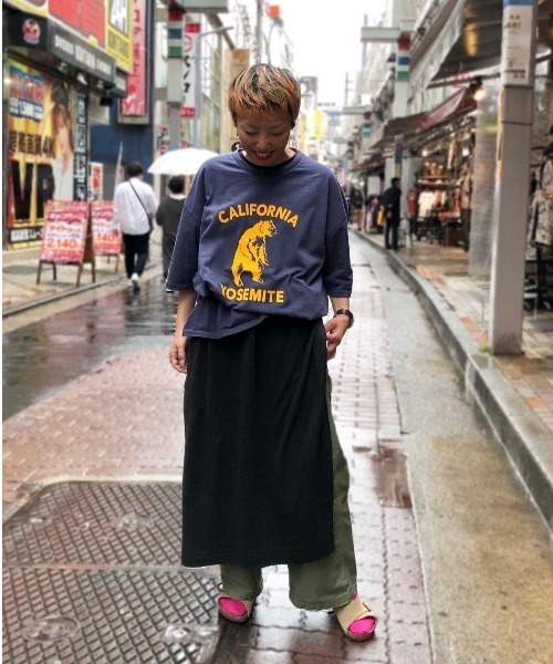 MIXTA（ミクスタ）の「MIXTA/ミクスタ　YOSEMITE BEAR big T ヨセミテベア　ビッグティー（Tシャツ/カットソー・レディース・ネイビー・XX-LARGE）」の4枚目の写真