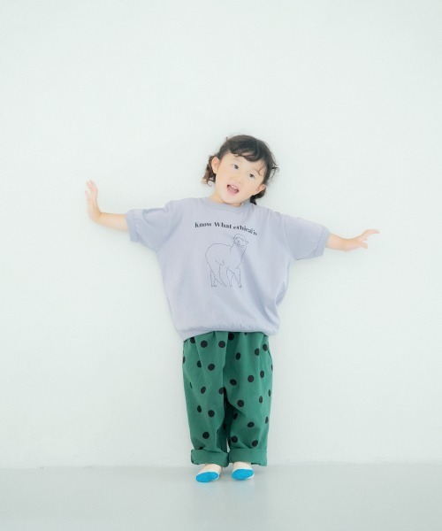 LOWRYS FARM（ローリーズファーム）の「コットンプリントテーパードパンツ　953596（その他パンツ・キッズ・ベージュ/パープル/グレー/グリーン・110cm/120cm/130cm）」の6枚目の写真