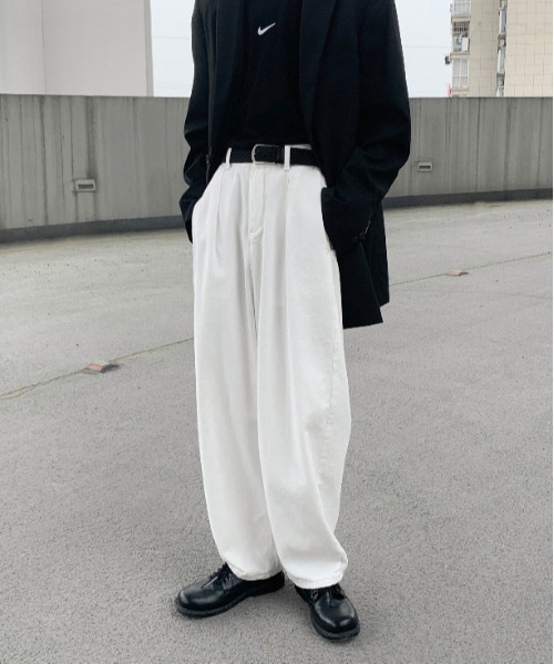 Mimma/Mimaa（ミマ）の「【Mimma/Mimaa】ワイドルーズデニムパンツ（デニムパンツ・メンズ・ホワイト/グレー・FREE）」の11枚目の写真