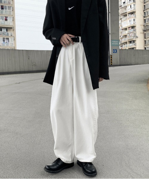 Mimma/Mimaa（ミマ）の「【Mimma/Mimaa】ワイドルーズデニムパンツ（デニムパンツ・メンズ・ホワイト/グレー・FREE）」の13枚目の写真