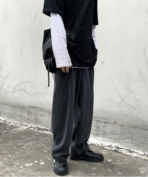 Mimma/Mimaa（ミマ）の「【Mimma/Mimaa】ワイドルーズデニムパンツ（デニムパンツ・メンズ・ホワイト/グレー・FREE）」の6枚目の写真