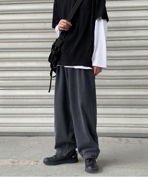 Mimma/Mimaa（ミマ）の「【Mimma/Mimaa】ワイドルーズデニムパンツ（デニムパンツ・メンズ・ホワイト/グレー・FREE）」の19枚目の写真