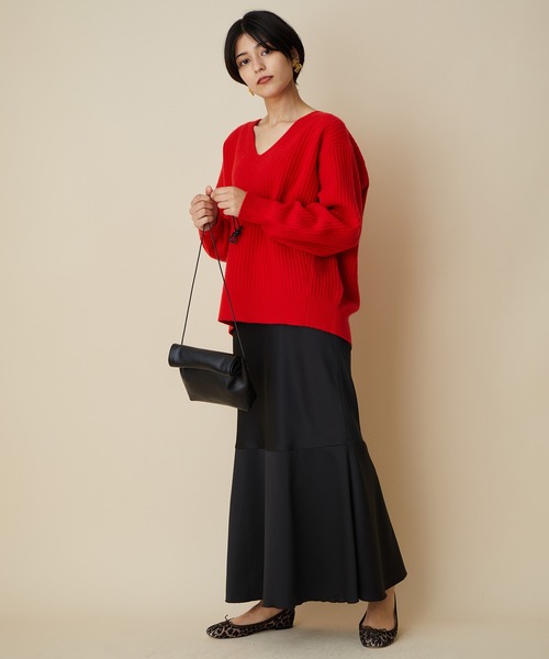 MADEMOISELLE ROPE'（マドモアゼル ロペ）の「【ブラック/レオパード】マーメイドラインマキシスカート（スカート・レディース・ブラック/ブラウン系その他・38/36）」の18枚目の写真