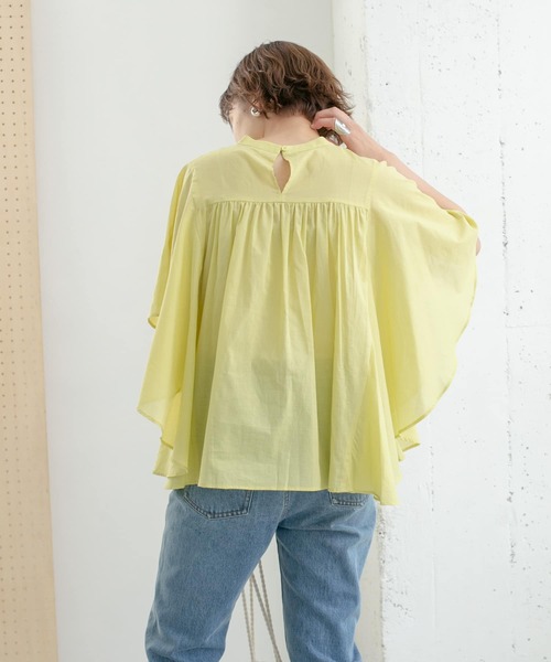 KBF（ケイビーエフ）の「ピンタックバタフライスリーブブラウス（シャツ/ブラウス・レディース・アイボリー/イエロー系その他/ブラック・ONE）」の20枚目の写真